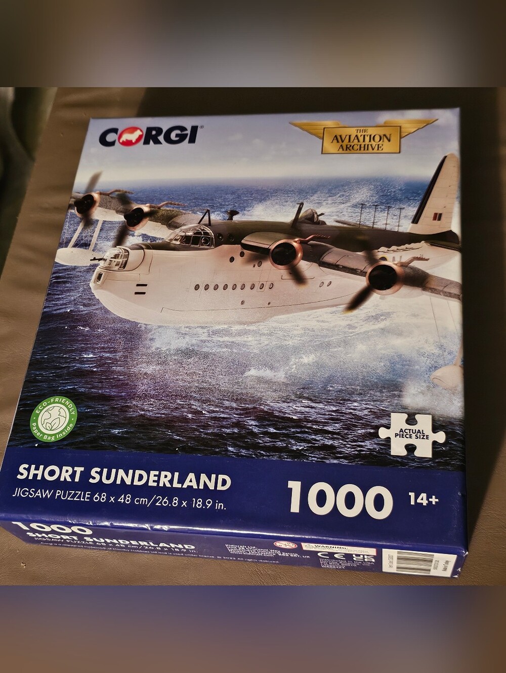 The Aviation Archive Short Sunderland 1000-Piece Jigsaw Puzzle - Blue/White